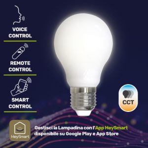 LAMPADINA SMART WI-FI LED FILAMENT GOCCIA E27 7W CCT