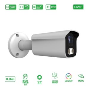 TELECAMERA BULLET IP POE 2M SONY STARVIS 2,8MM IR LED